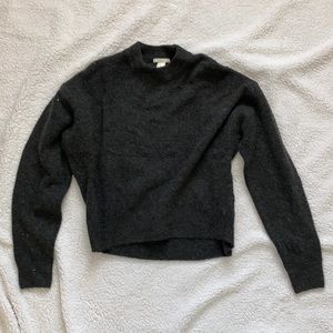 black fluffy H&M sweater